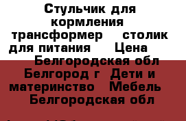 Стульчик для кормления “трансформер“ - столик для питания.  › Цена ­ 3 000 - Белгородская обл., Белгород г. Дети и материнство » Мебель   . Белгородская обл.